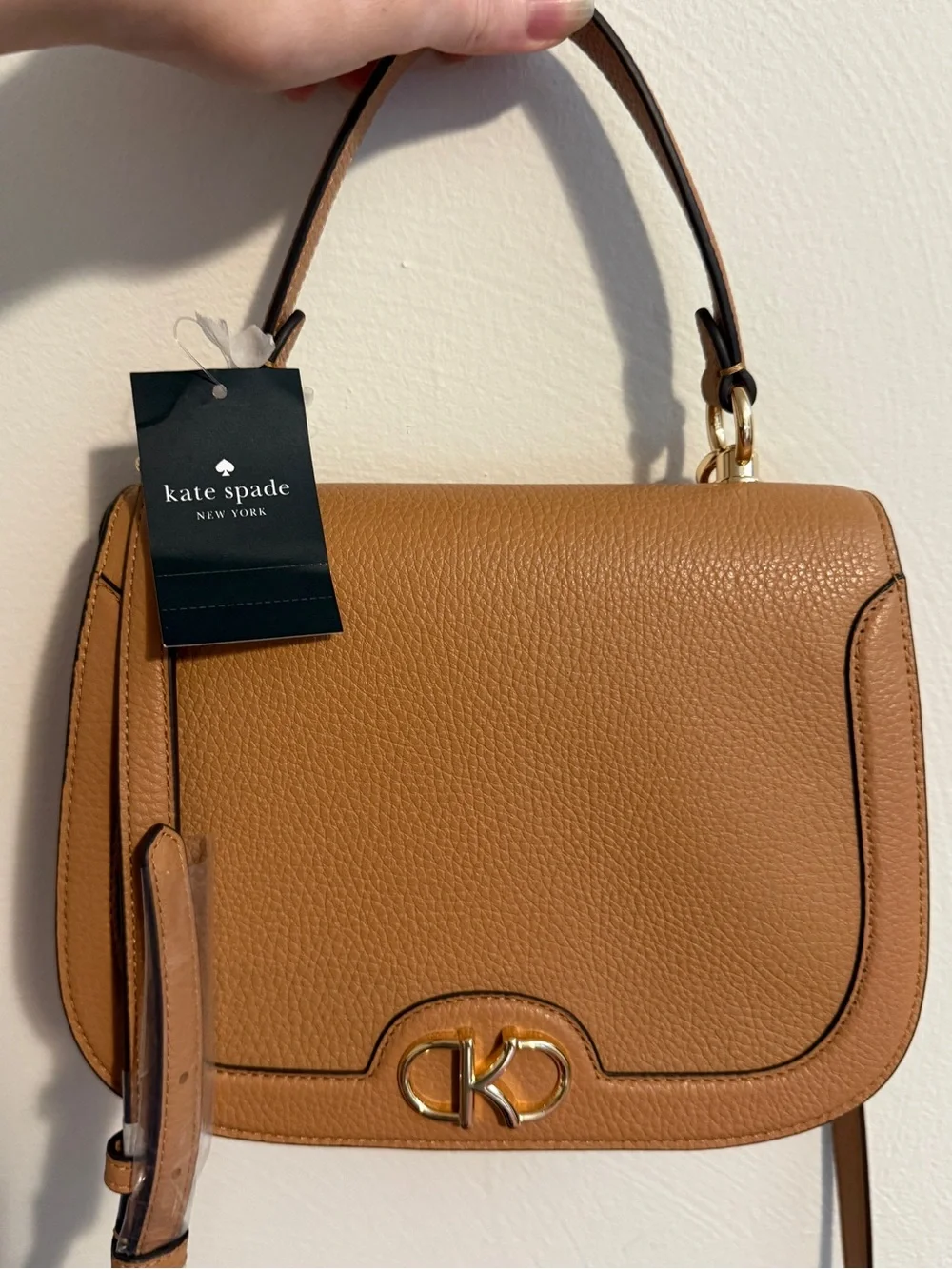 Kate Spade Pebble Leather Shoulder Bag in Tan